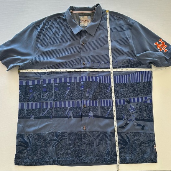 Tommy Bahama New York Mets NY Hawaiian Shirt Mens 3XL Royal 100% Silk - Picture 7 of 16